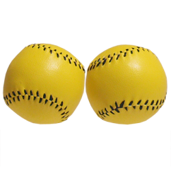 (image for) Chop Cup Balls Yellow Leather (Set of 2) by Leo Smetsers - Trick