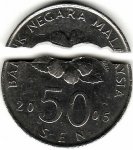 (image for) Coin Bite (Malaysia 50 Cent) - Trick