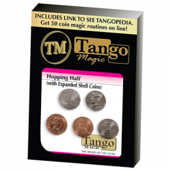 (image for) Hopping Half with Expanded Shell Coins & English Penny D0059 by Tango - Trick