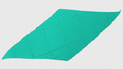 (image for) Diamond Cut Silk 18 inch (Turquoise) by Magic By Gosh - Trick