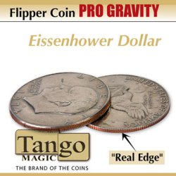 (image for) Flipper coin Pro Gravity Eisenhower dollar (w/DVD) by Tango - Trick