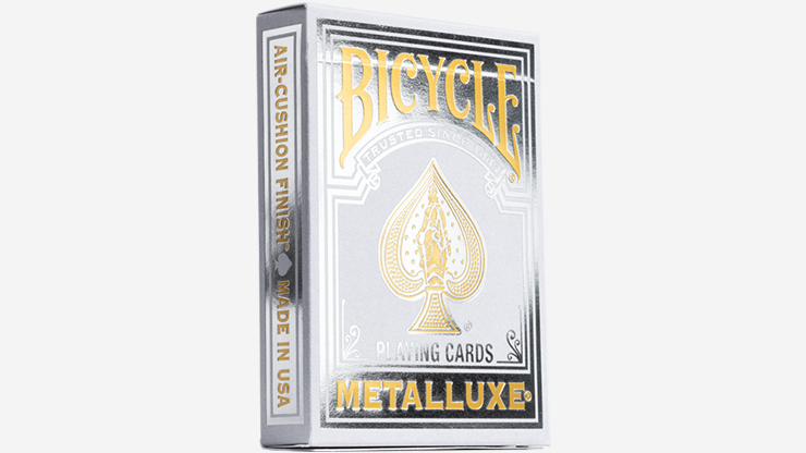 (image for) Bicycle Metalluxe Silver Playing Cards by US Playing Card Co. - Click Image to Close